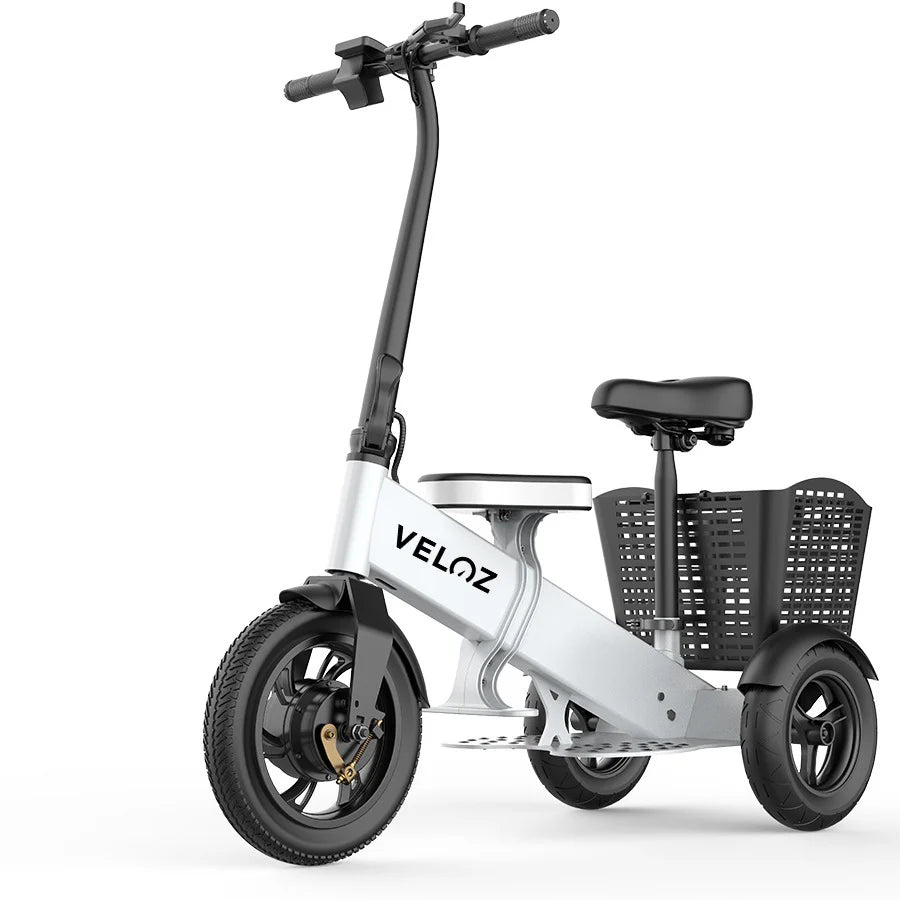 VELOZ ES2 ELECTRIC SCOOTER TRIKE WITH BASKET - 6 months free service