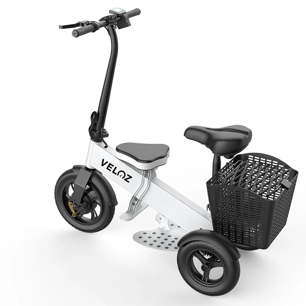 VELOZ ES2 ELECTRIC SCOOTER TRIKE WITH BASKET - 6 months free service