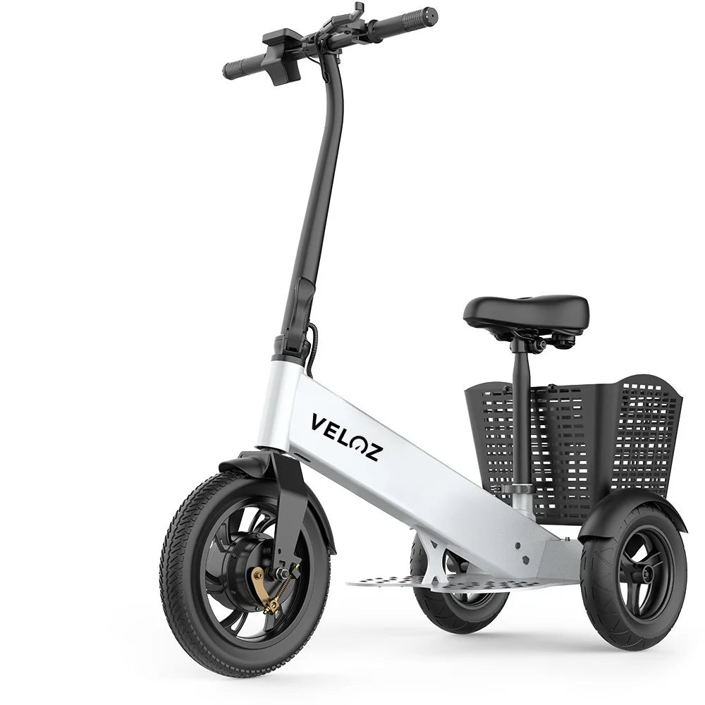 VELOZ ES2 ELECTRIC SCOOTER TRIKE WITH BASKET - 6 months free service