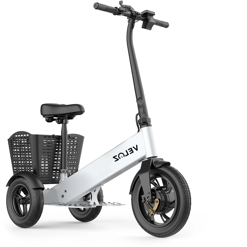 VELOZ ES2 ELECTRIC SCOOTER TRIKE WITH BASKET - 6 months free service